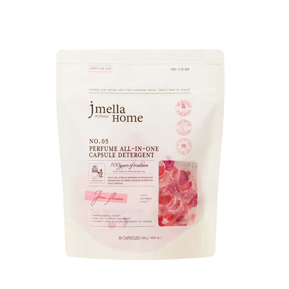 제이멜라 퍼퓸 올인원 세탁 캡슐 세제 30개입 + 룸 스프레이 80ml 증정 - 상세 이미지 3