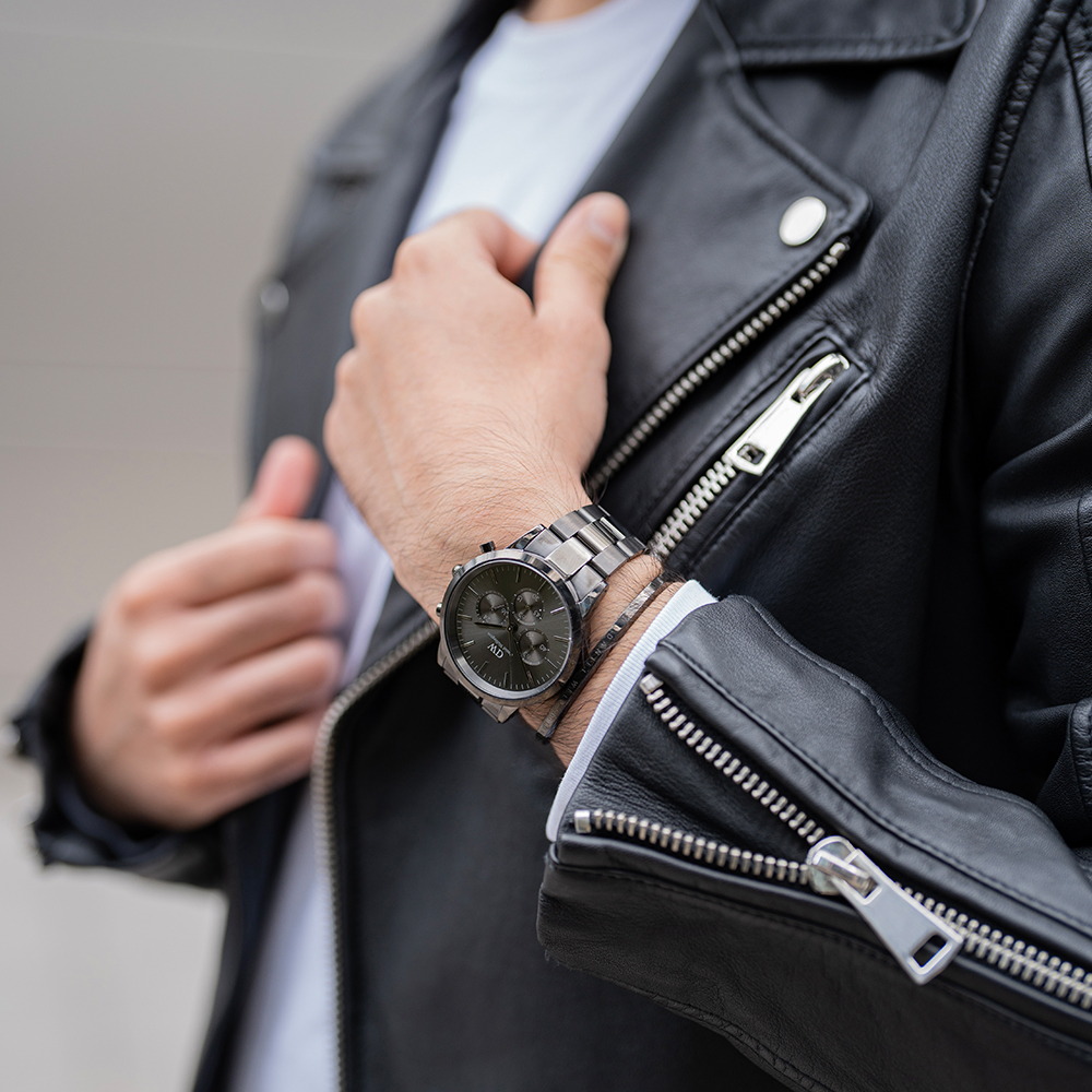 다니엘 웰링턴 ICONIC CHRONOGRAPH LINK GRAPHITE 그레이 남자시계 - 상세 이미지 4