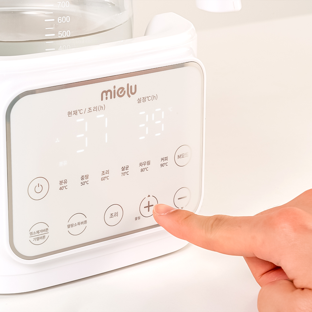 미엘루 국민 분유포트 보온 티포트 스마트 유리 분유포트기