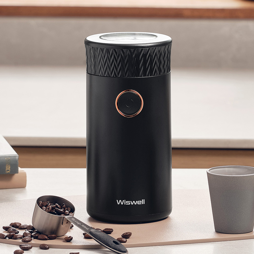 위즈웰 커피그라인더 전동 분쇄기 자동 원두 가정용 블랙라이트 WSG-9200