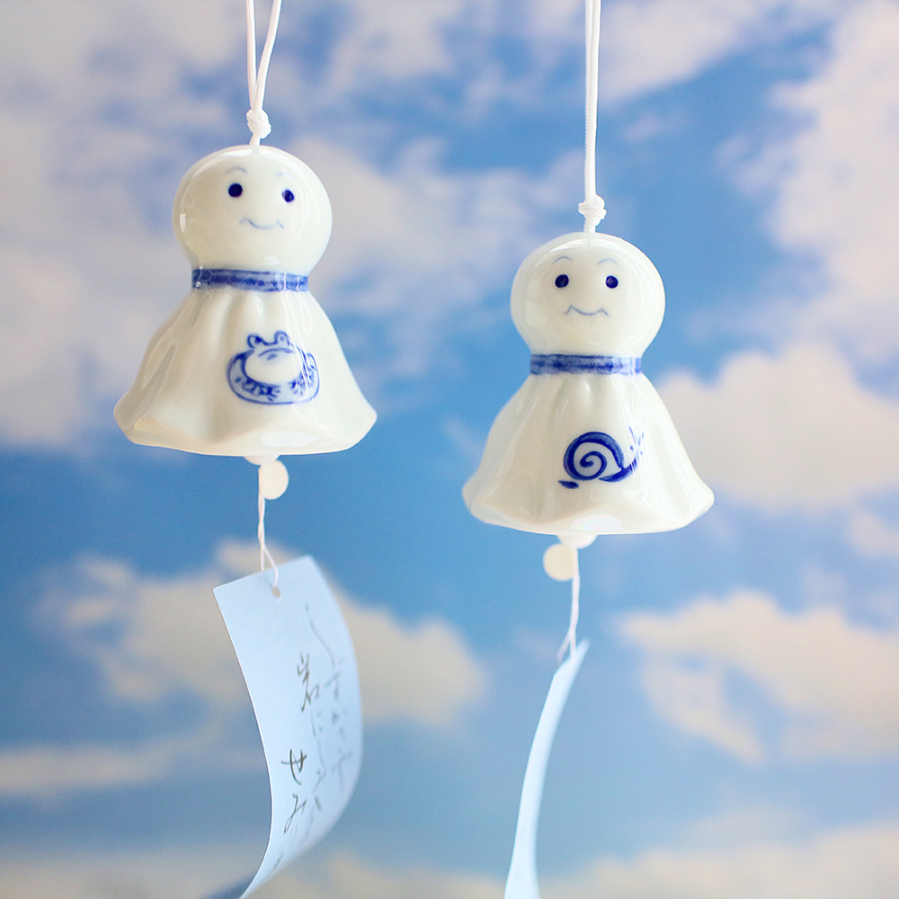 일본 도자기 테루테루보즈 후우링 일본풍경 인테리어소품 도어벨 윈드차임