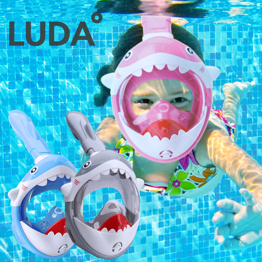 유아 스노클링 마스크 LUDA 스노클링 세트 풀페이스 스노클링 마스크 원터치 스노클링 스노클링 사용후기