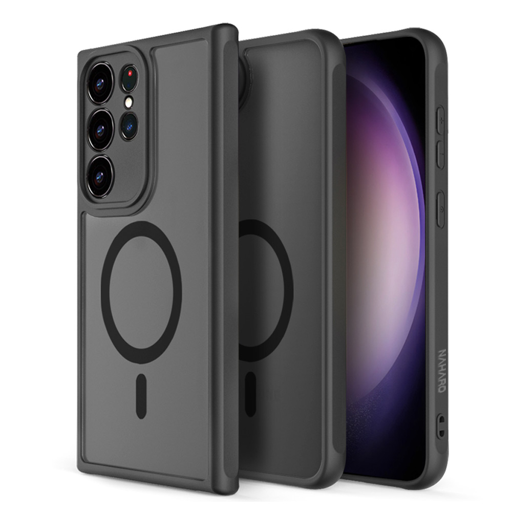 나하로 맥세이프 케이스 아머 하이브리드 블랙, 갤럭시S23 울트라