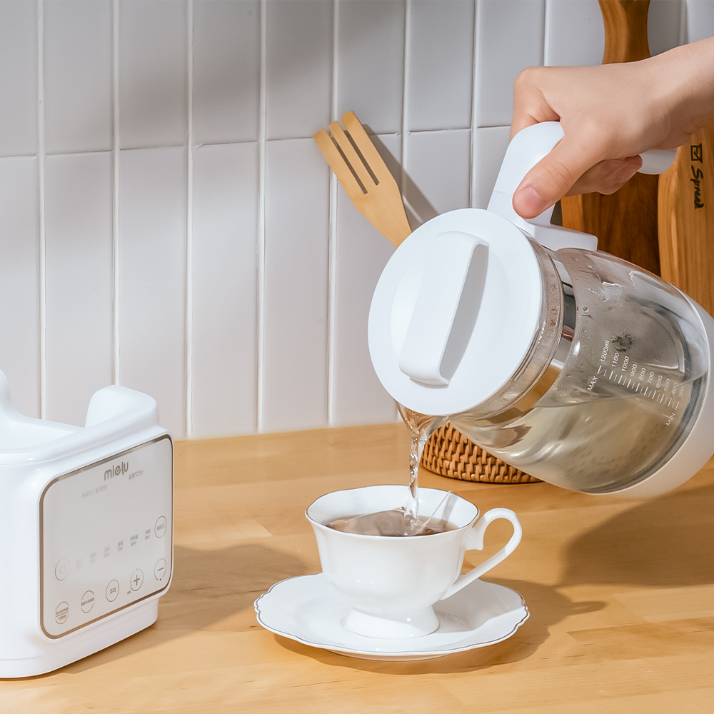 미엘루 국민 분유포트 보온 티포트 스마트 유리 분유포트기