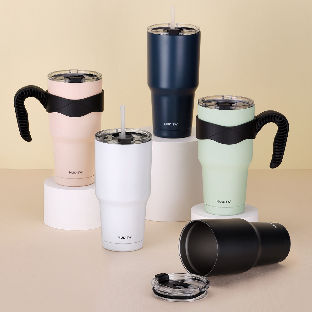 [N단독구성]무디타 이중 진공 대용량 스텐 텀블러 900ml+텀블러 정리함 2구 - 상세 이미지 5