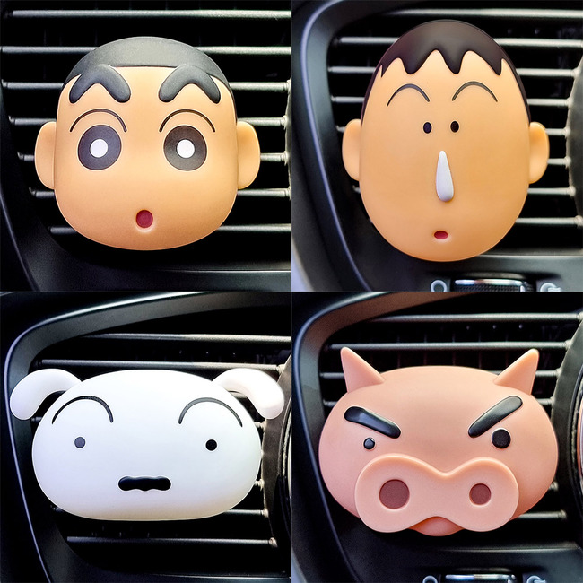 벨르아망 짱구 차량용 송풍구 방향제 흰둥이 맹구 부리부리 탈취제 새차 선물 블랙체리 - 상세 이미지 3