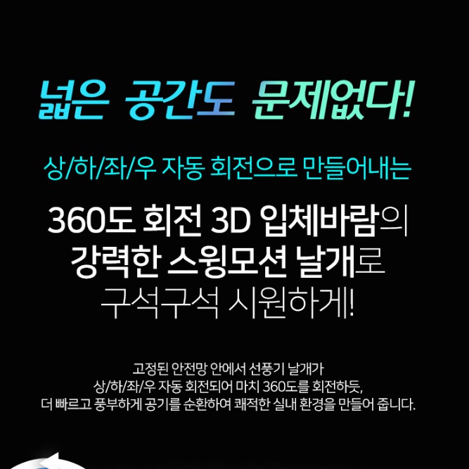 광폭회전 영업용선풍기 매장용선풍기 작업용 축사용 선풍기 16인치 - 상세 이미지 4