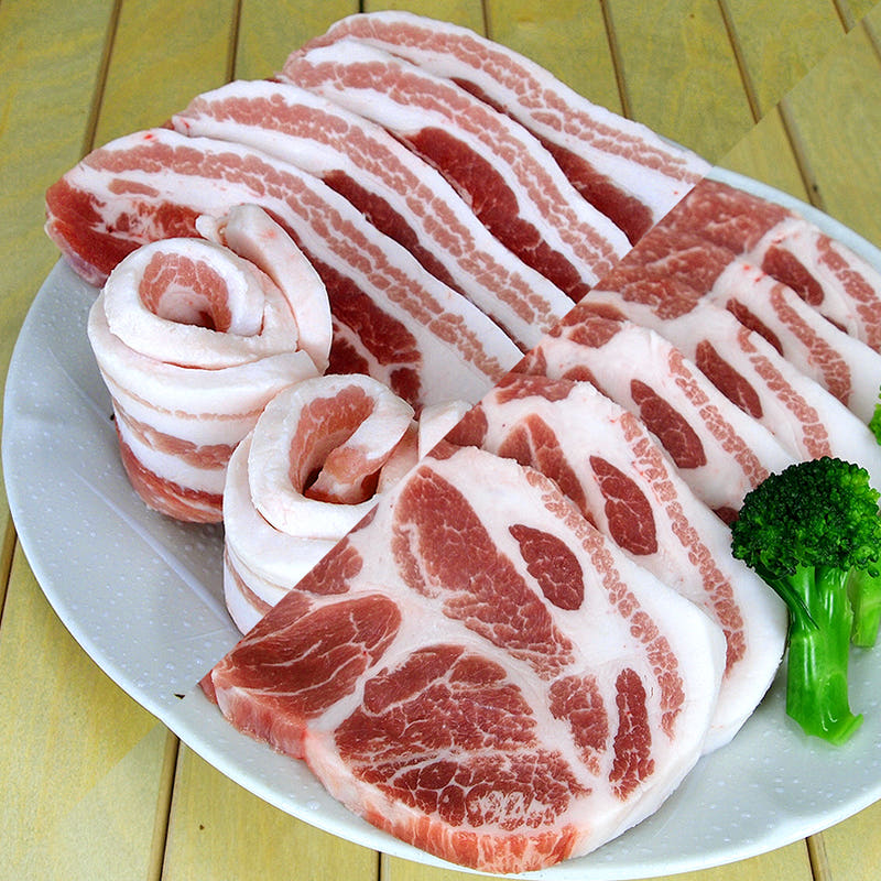 신선한 돼지고기 육질 이미지