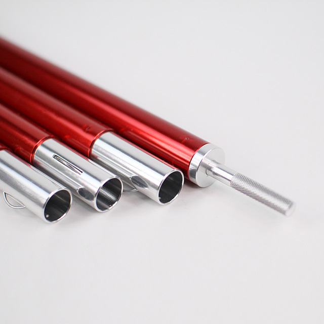 KOOLMAN 쿨맨 캠핑 폴대 알루미늄 사이드 5단 타프폴대 190 2개 레드 - 상세 이미지 4