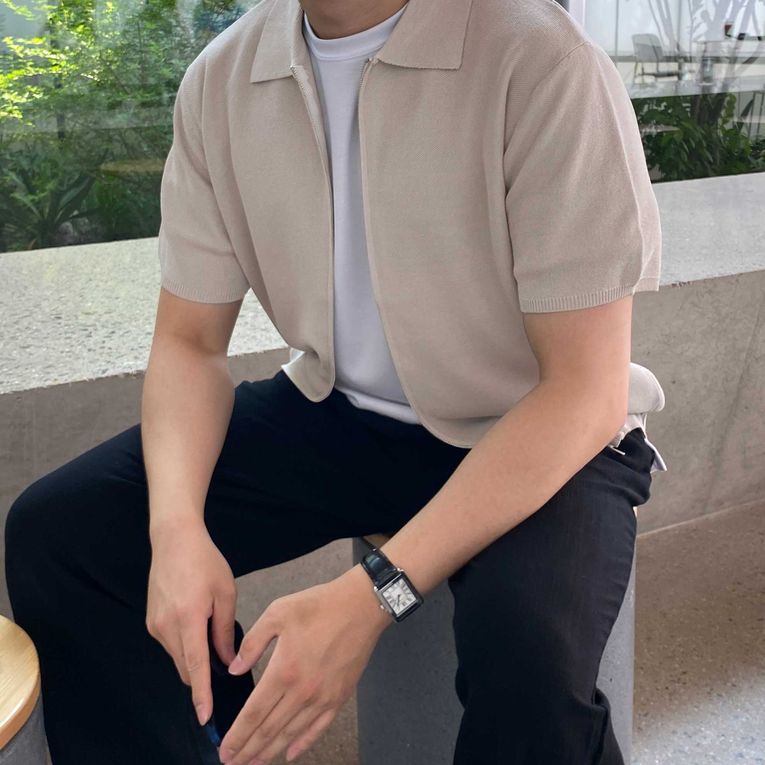 남자여름가디건 린넨 남자반팔가디건 이미지 3