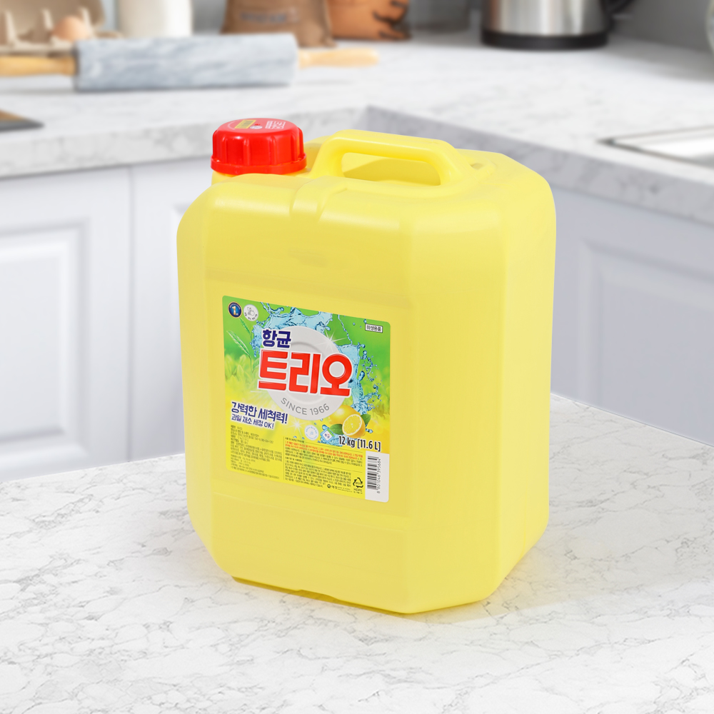 애경 항균 트리오 12kg 말통 주방세제 대용량 - 상품 이미지