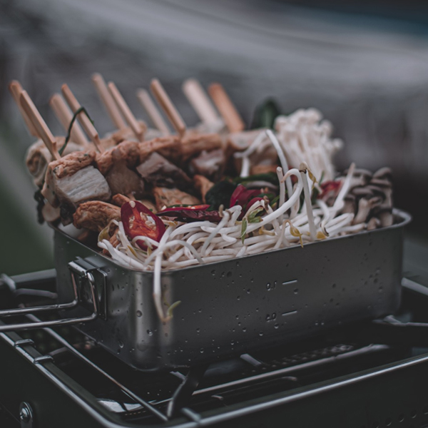 키녹스 스테인레스 사각반합 경량 캠핑 반합 코펠