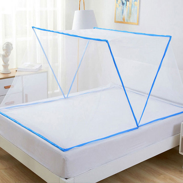 원터치 접이식 간편 침대 방충망 모기장 트리플