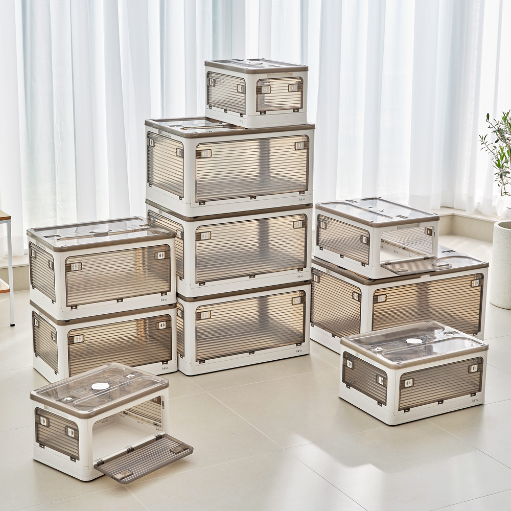 클리나 리빙박스 수납함 플라스틱 접이식 폴딩박스 28L