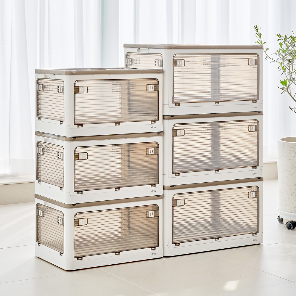 클리나 리빙박스 수납함 플라스틱 접이식 폴딩박스 28L