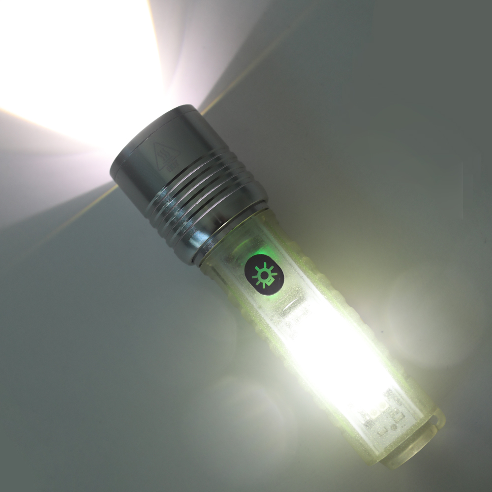 브리즈문 LED 손전등 후레쉬 써치라이트 고휘도 충전식 휴대용 손전등 미니 랜턴 본품 1세트 이미지 7