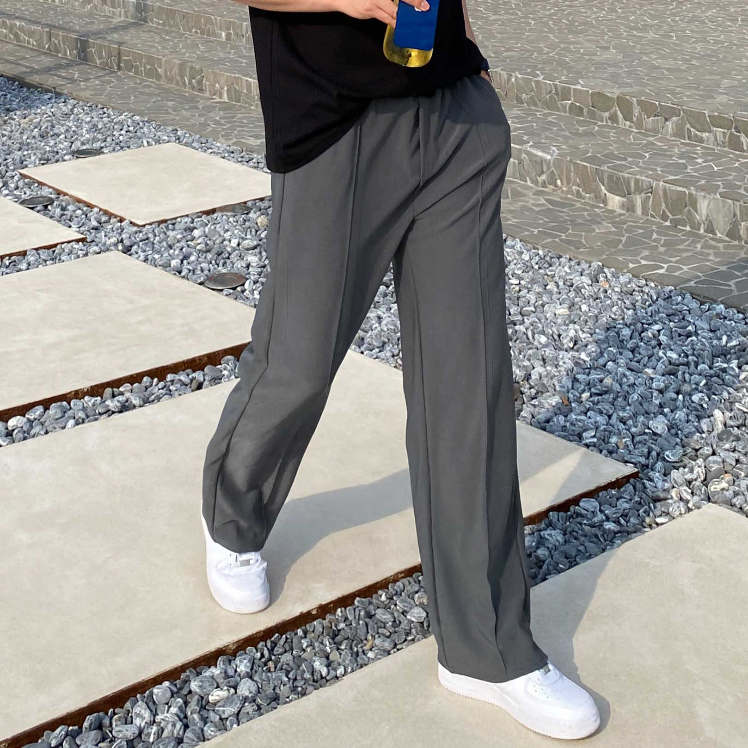 남자와이드팬츠 구김없는바지 통넓은바지 - 상세 이미지 3