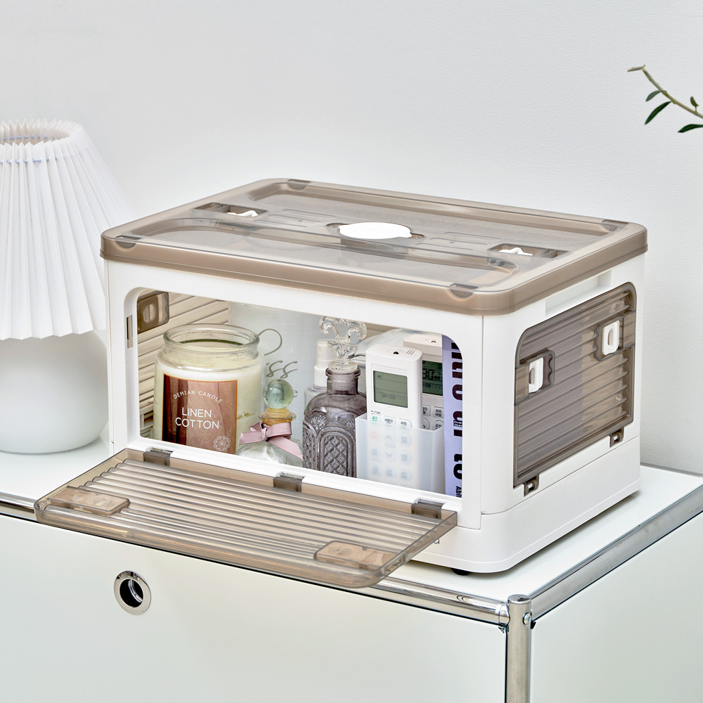 클리나 리빙박스 수납함 플라스틱 접이식 폴딩박스 28L