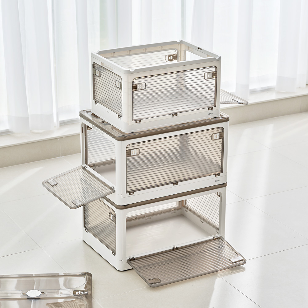 클리나 리빙박스 수납함 플라스틱 접이식 폴딩박스 28L