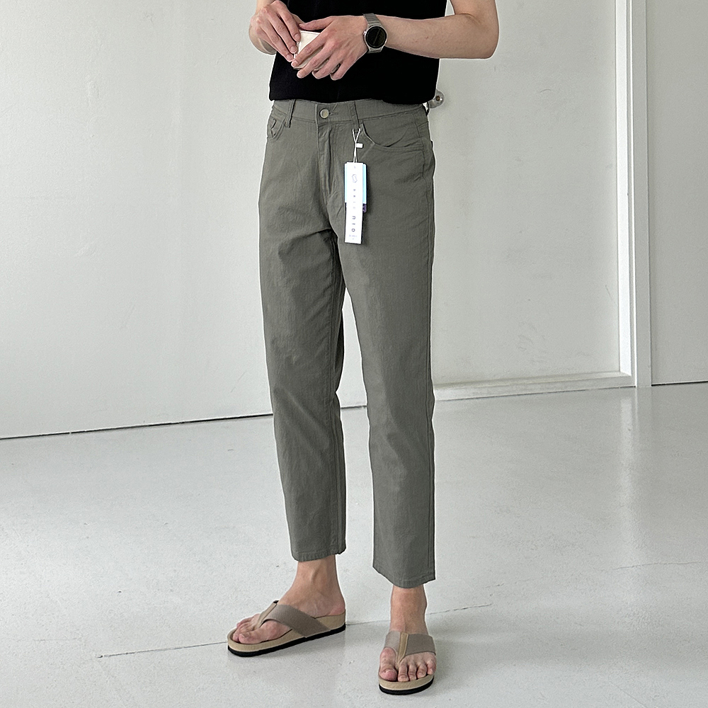 남자여름바지 밴딩 쿨링 린넨팬츠 남자면바지 - 상세 이미지 4