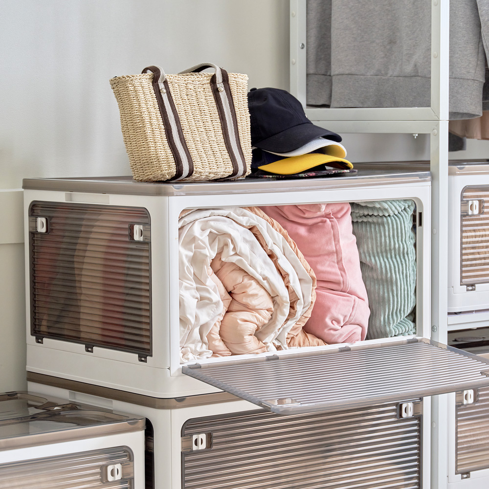 클리나 리빙박스 수납함 플라스틱 접이식 폴딩박스 28L