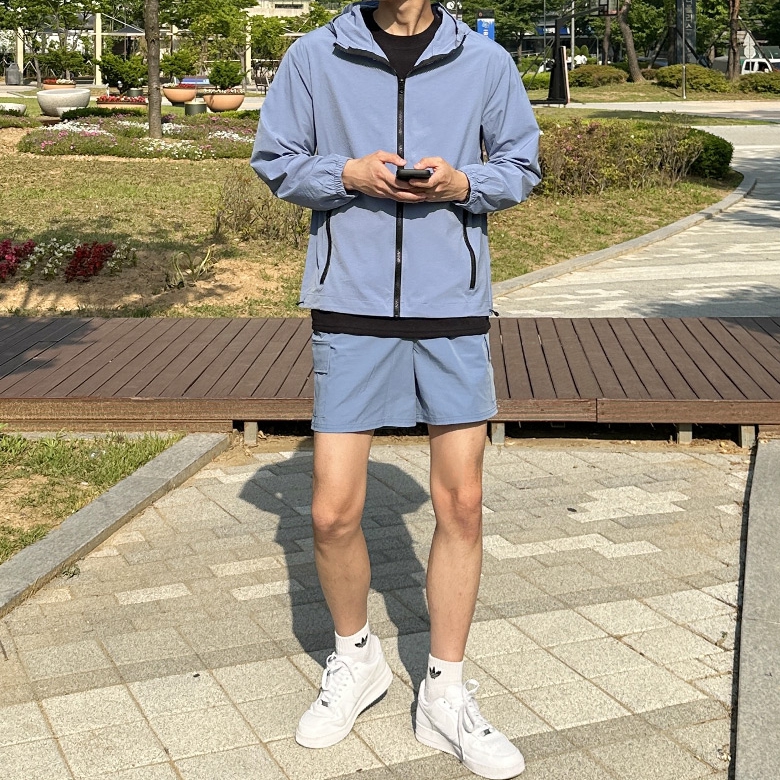 남자 커플 공용 에버렛 여름 후드 자켓 바람막이 16컬러 - 상세 이미지 5