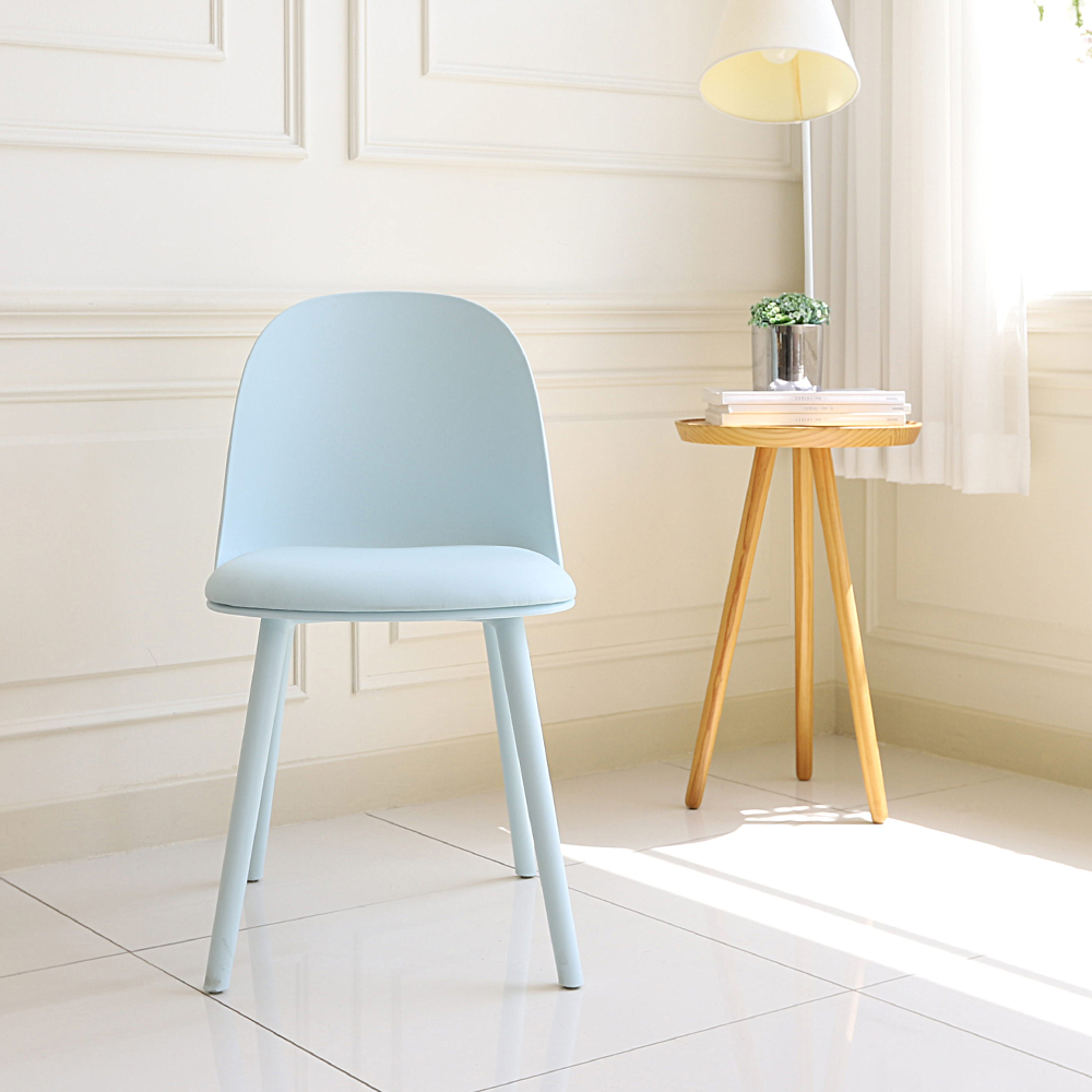 머스타 인테리어 가죽 쿠션 플라스틱 체어 카페 식탁 의자 1개+1개 SL171