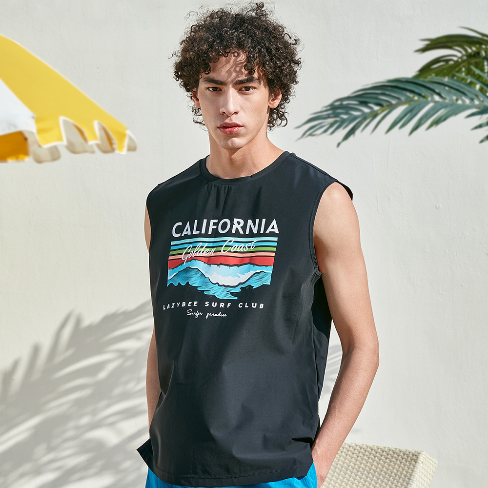 남자 래쉬가드 나시 수영복 루즈핏 비치웨어 커버업 빅사이즈 오버핏 에어라이트 블랙