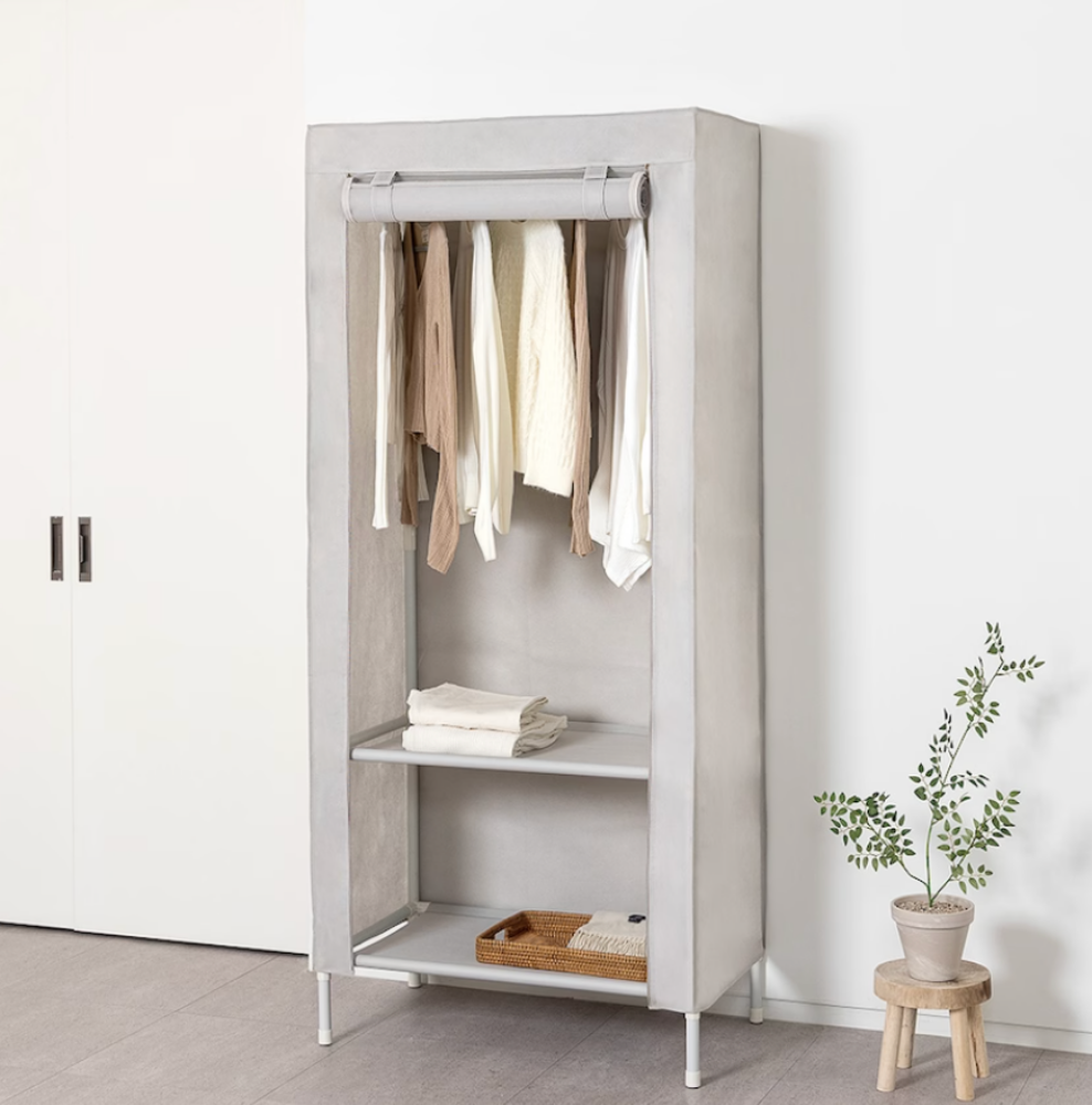 시스템행거 이케아 행거 스탠드 옷걸이 드레스룸 철제 선반 조립식 MIGGA