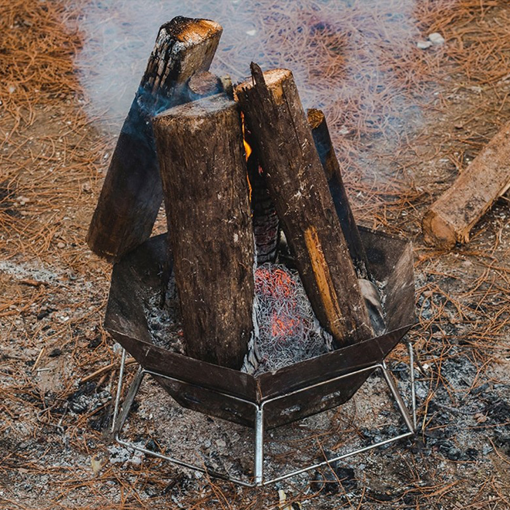 접이식 스텐 육각 화로대 휴대용 미니 화로 불멍