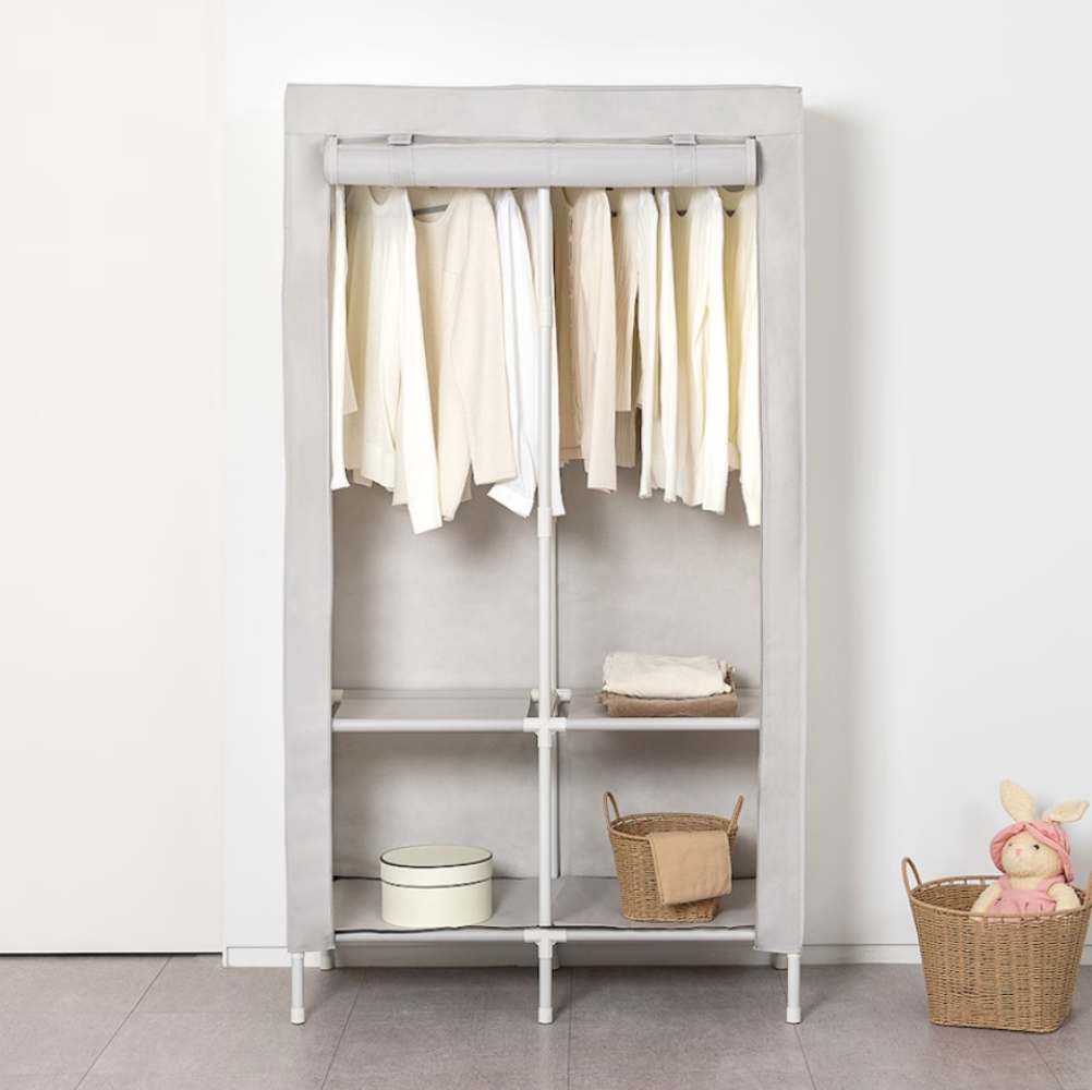 시스템행거 이케아 행거 스탠드 옷걸이 드레스룸 철제 선반 조립식 MIGGA