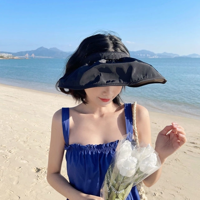 여성 썬캡 여름 햇빛차단 자외선차단 모자 - 상세 이미지 2