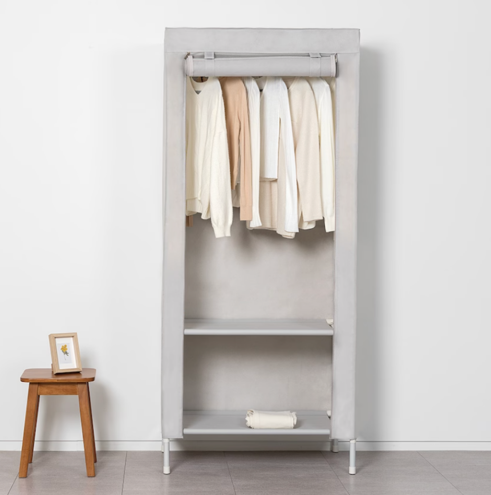 시스템행거 이케아 행거 스탠드 옷걸이 드레스룸 철제 선반 조립식 MIGGA