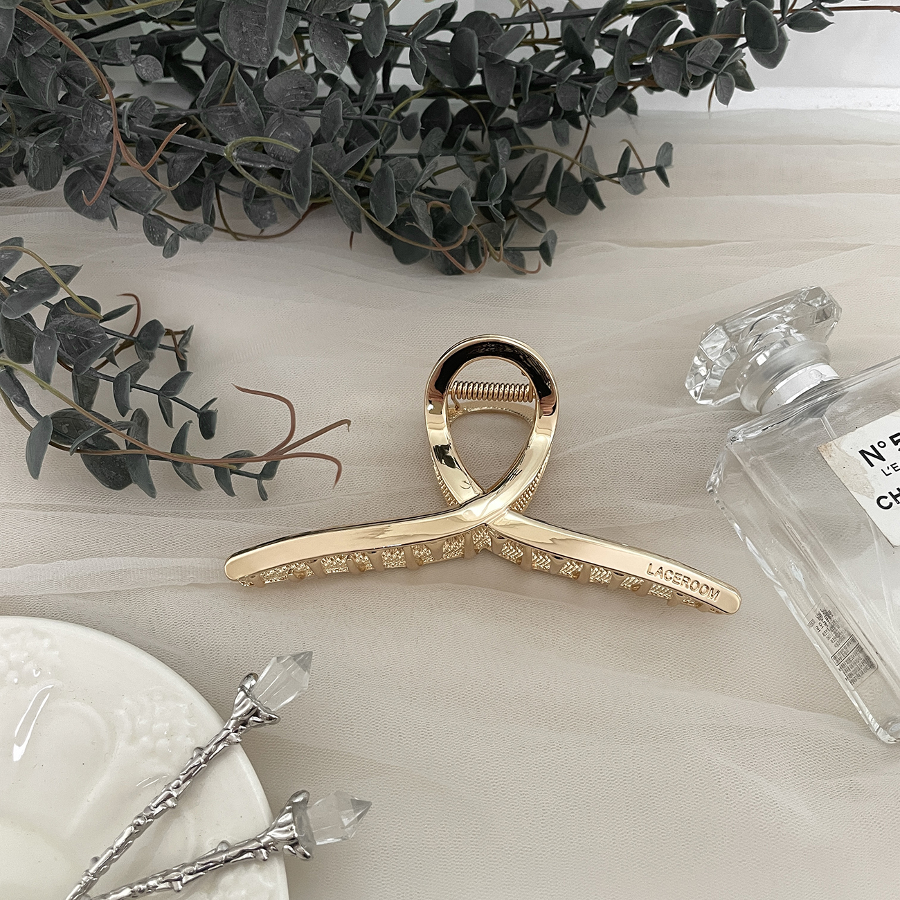 레이스룸 올림 긴 머리 헤어 집게핀 꼬임 메탈 대 왕 숱많은 빅사이즈 3세대 국산