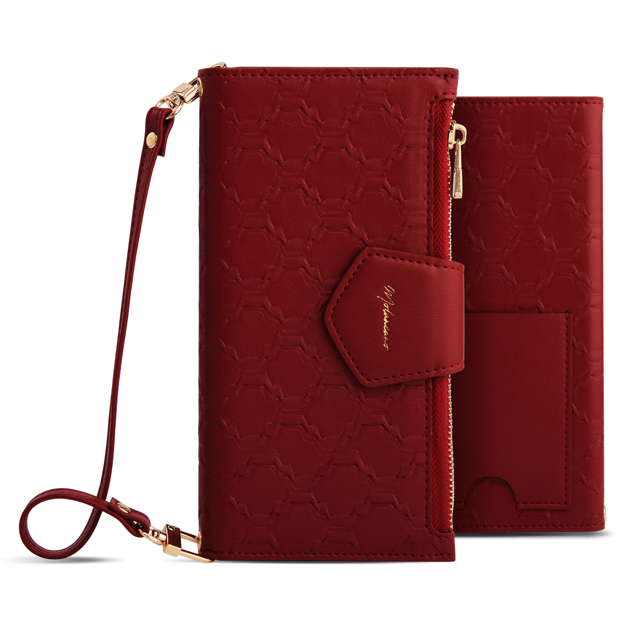 갤럭시 S24 울트라 레드 아멜리아 다이어리 핸드폰 플러스 케이스 - 상품 이미지