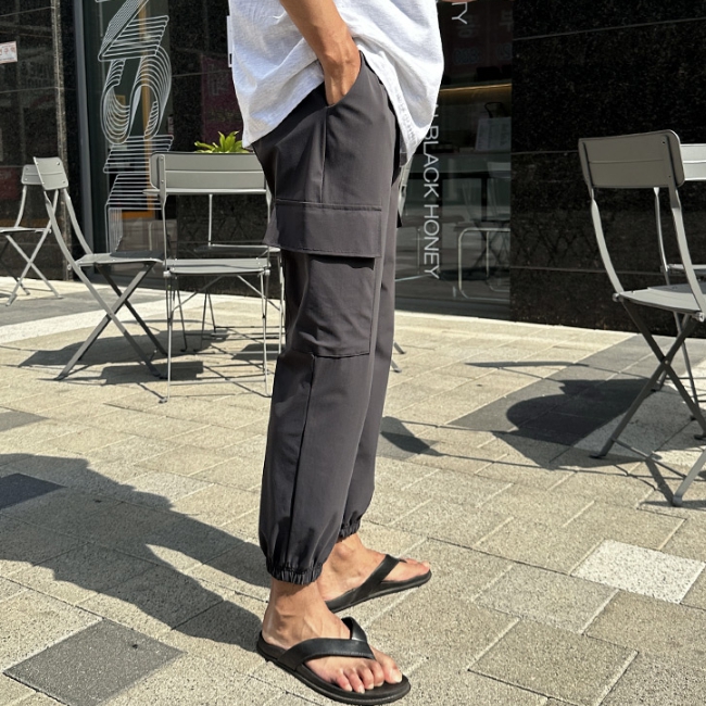 남자 벅스 여름 아이스 쿨링 냉장고 밴딩 카고 조거팬츠 - 상세 이미지 3