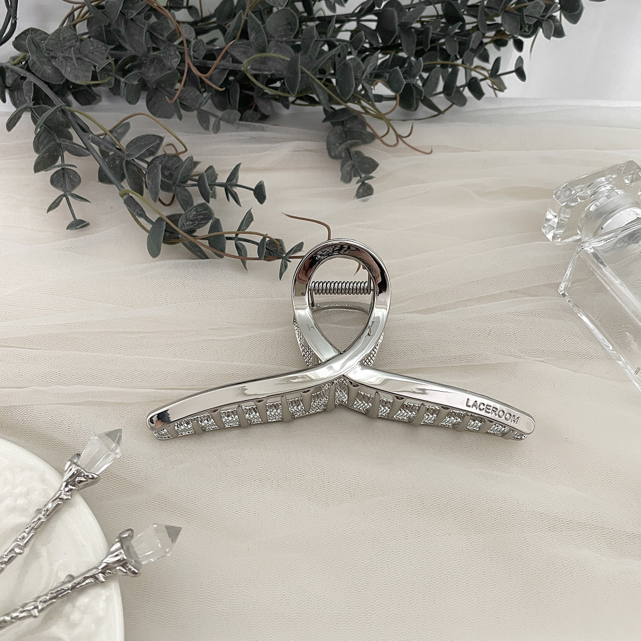 레이스룸 올림 긴 머리 헤어 집게핀 꼬임 메탈 대 왕 숱많은 빅사이즈 3세대 국산