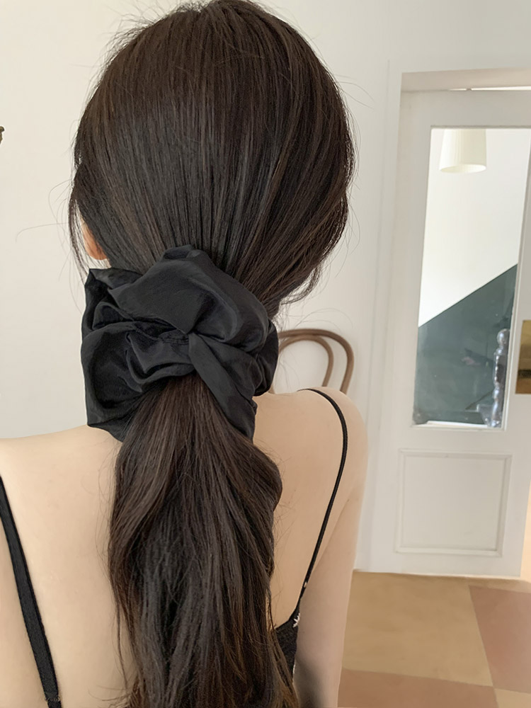 [자체제작] 셀프러브 메이플 볼륨 스크런치 (L) - 바스락 풍성 빅사이즈 곱창밴드