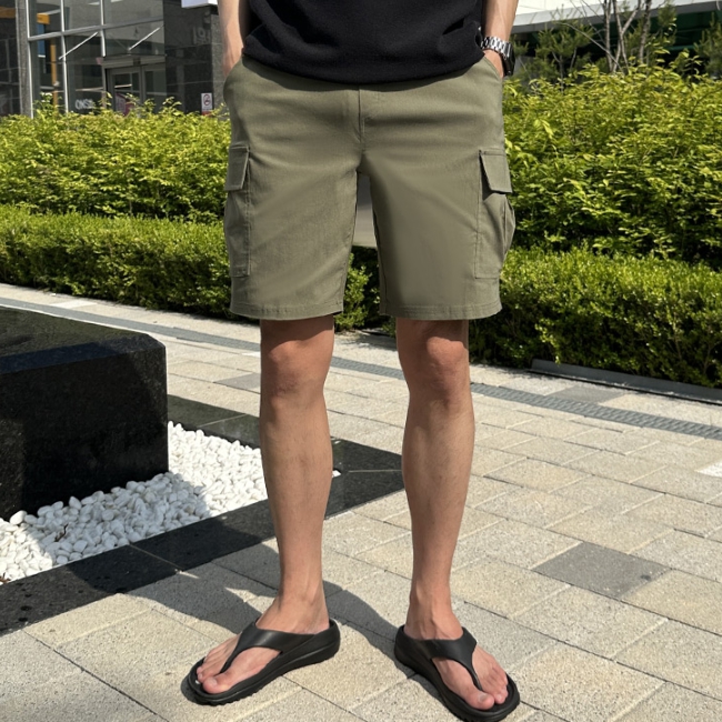 1+1 남자 트레이시 5부 스판 밴딩 카고 반바지 28-36 - 상세 이미지 3