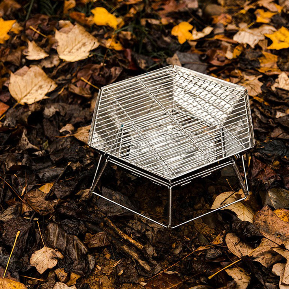 접이식 스텐 육각 화로대 휴대용 미니 화로 불멍