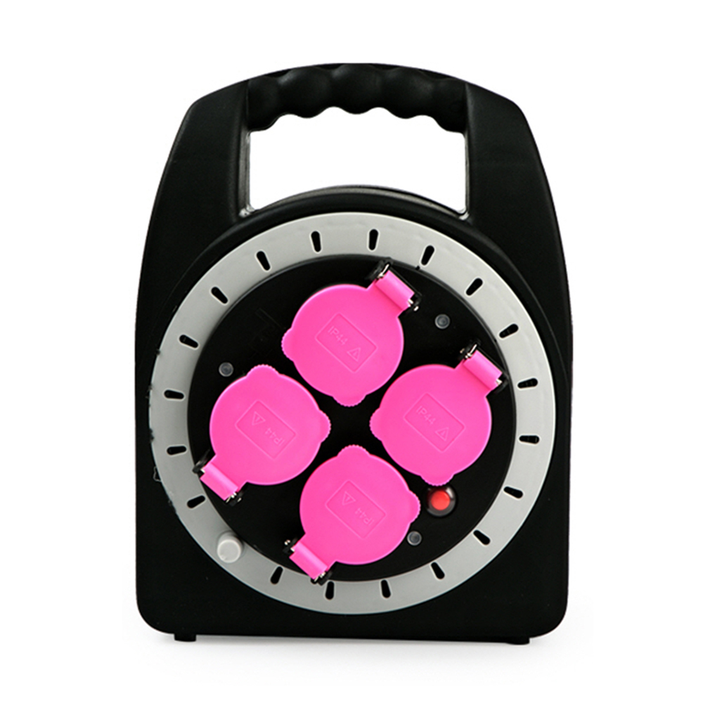 캠핑 전기릴선 20m 4구 콘센트 전선릴 리드선 X2M IP-20M-1.0SQ 블랙핑크