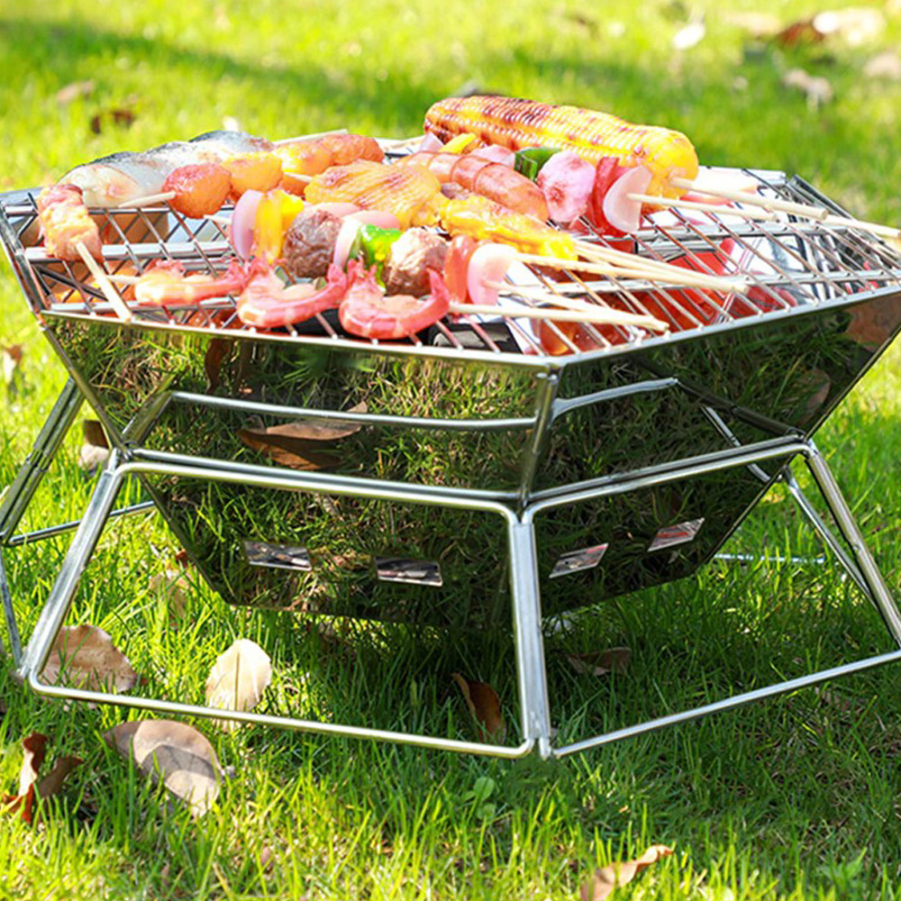 접이식 스텐 육각 화로대 휴대용 미니 화로 불멍