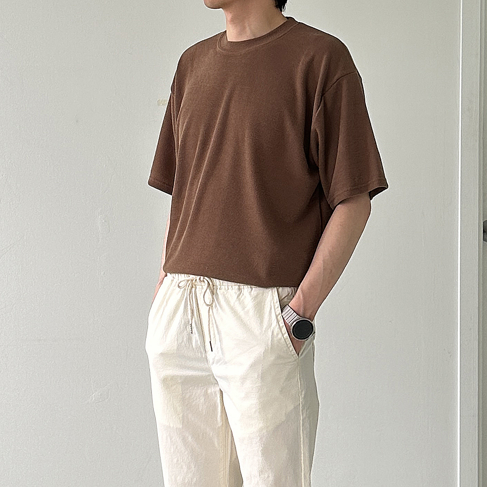 1+1 남자오버핏반팔티 아이스 쿨링 티셔츠 이미지 3