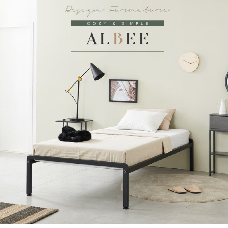 호텔형 침대 철제 프레임 헤드리스 침대 호텔식 높은 침대