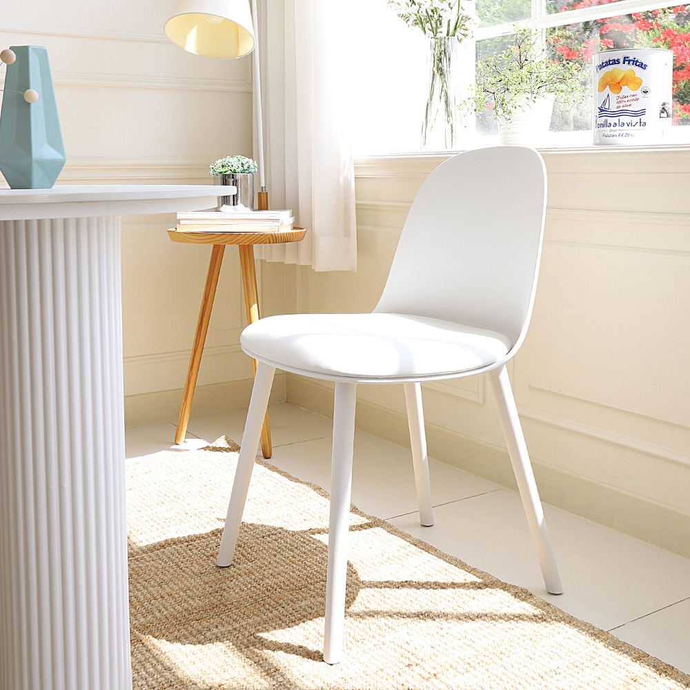 머스타 인테리어 가죽 쿠션 플라스틱 체어 카페 식탁 의자 SL171