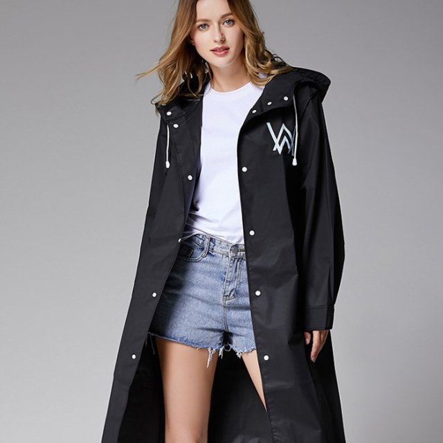 EVA 더블유 방수 우비 코트형 레인코트