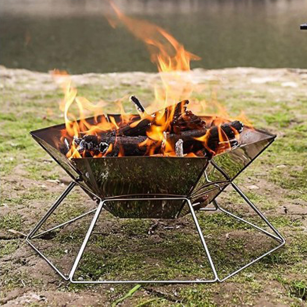 접이식 스텐 육각 화로대 휴대용 미니 화로 불멍