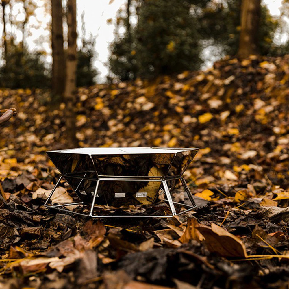 접이식 스텐 육각 화로대 휴대용 미니 화로 불멍