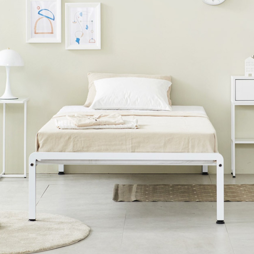 호텔형 침대 철제 프레임 헤드리스 침대 호텔식 높은 침대