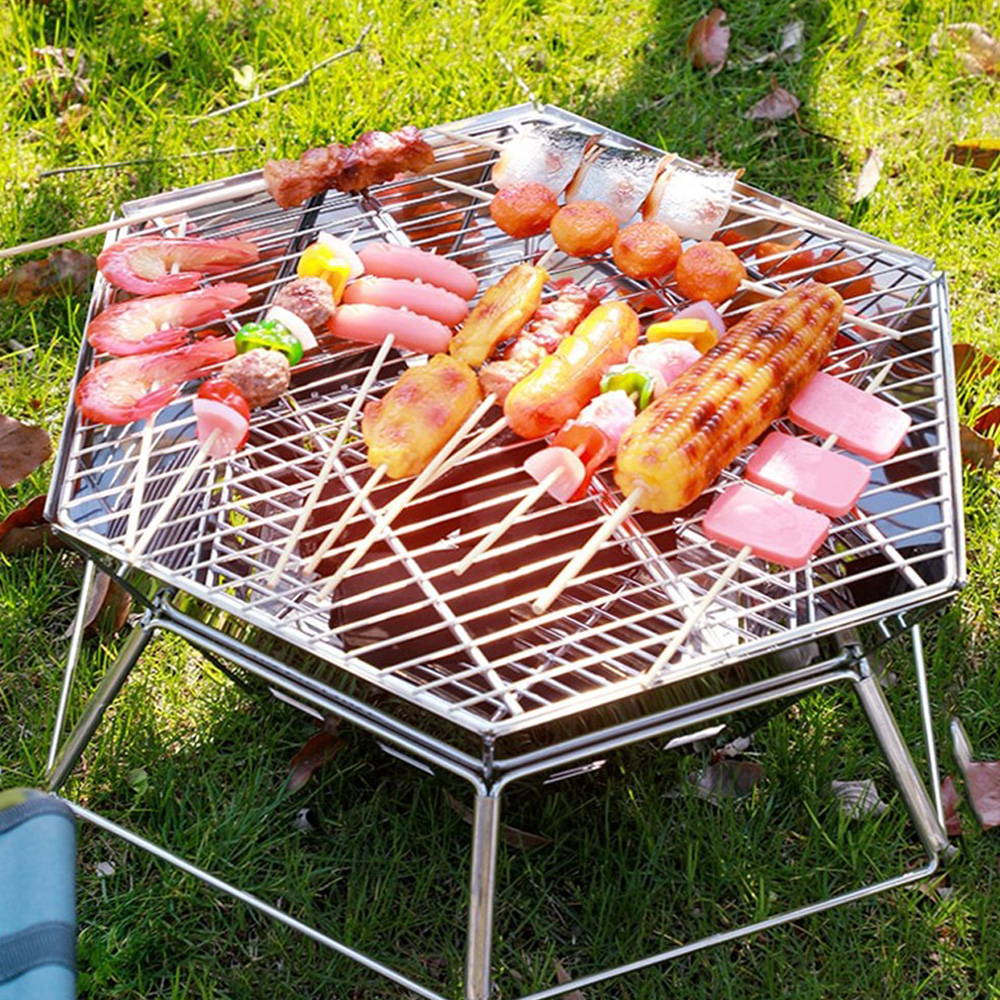 접이식 스텐 육각 화로대 휴대용 미니 화로 불멍